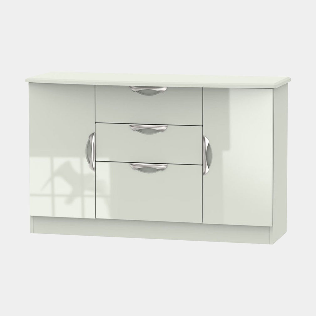 Cornell - Sideboard, High Gloss 2 Door 3 Drawers Kashmir