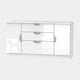 Cornell - Sideboard, High Gloss Wide 2 Door 3 Drawers White