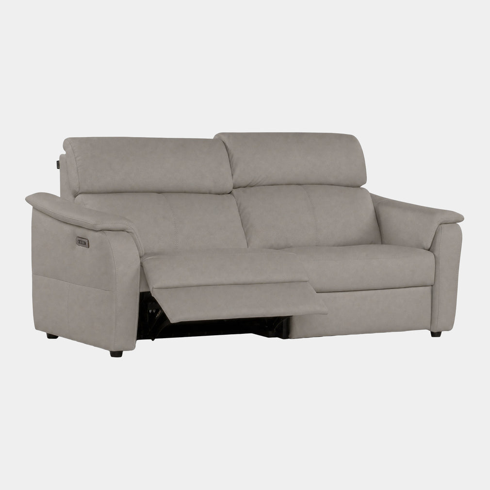 Rimini - 2 Seat Power Recliner Sofa with Adjustable Headrest & Lumbar, Taupe Leather