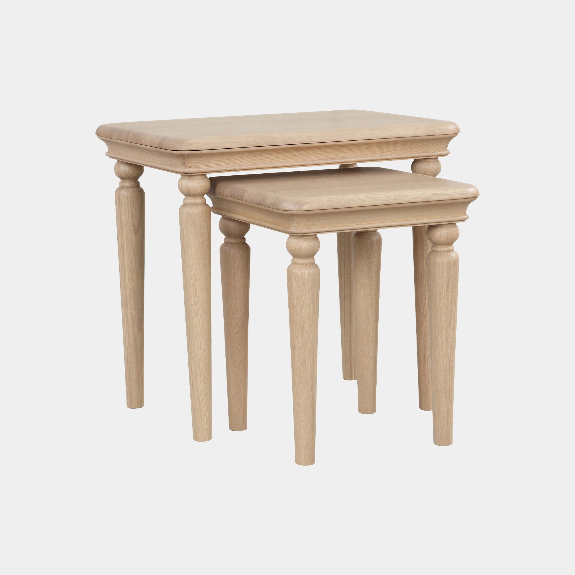 Sidmouth Oak - Wooden Side Tables, Set Of 2