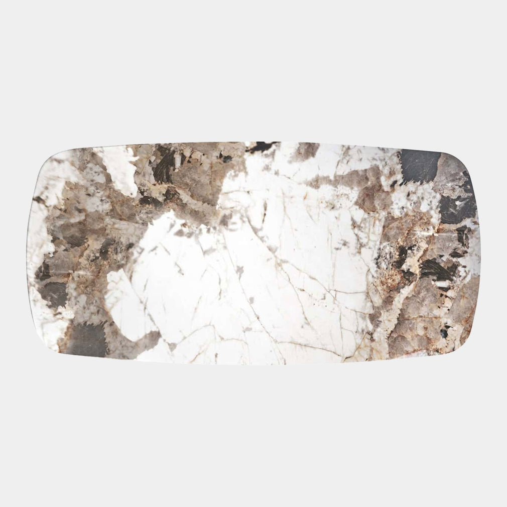 Jazz - Marble Effect Dining Table, Pedestal Base
