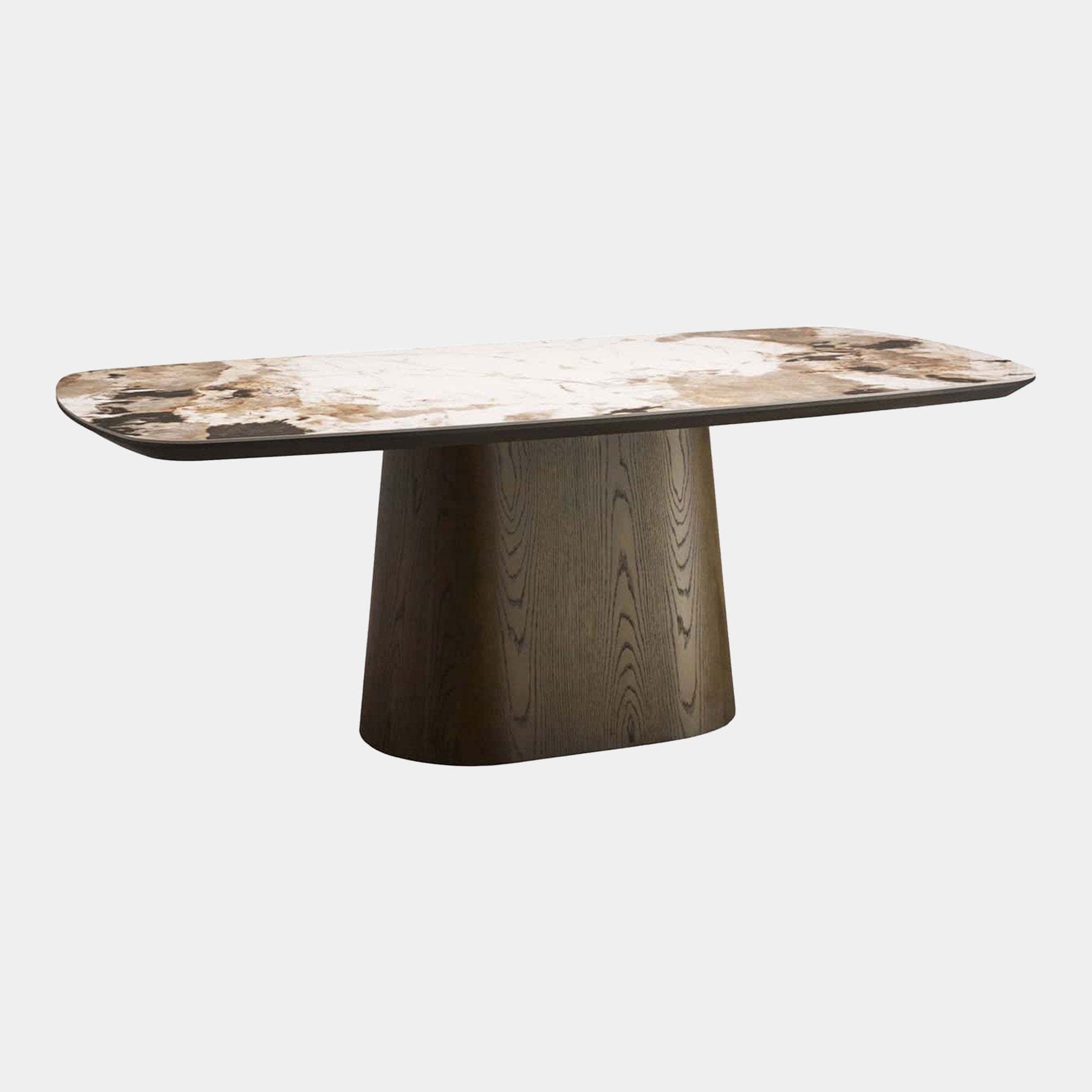 Jazz - Marble Effect Dining Table, Pedestal Base