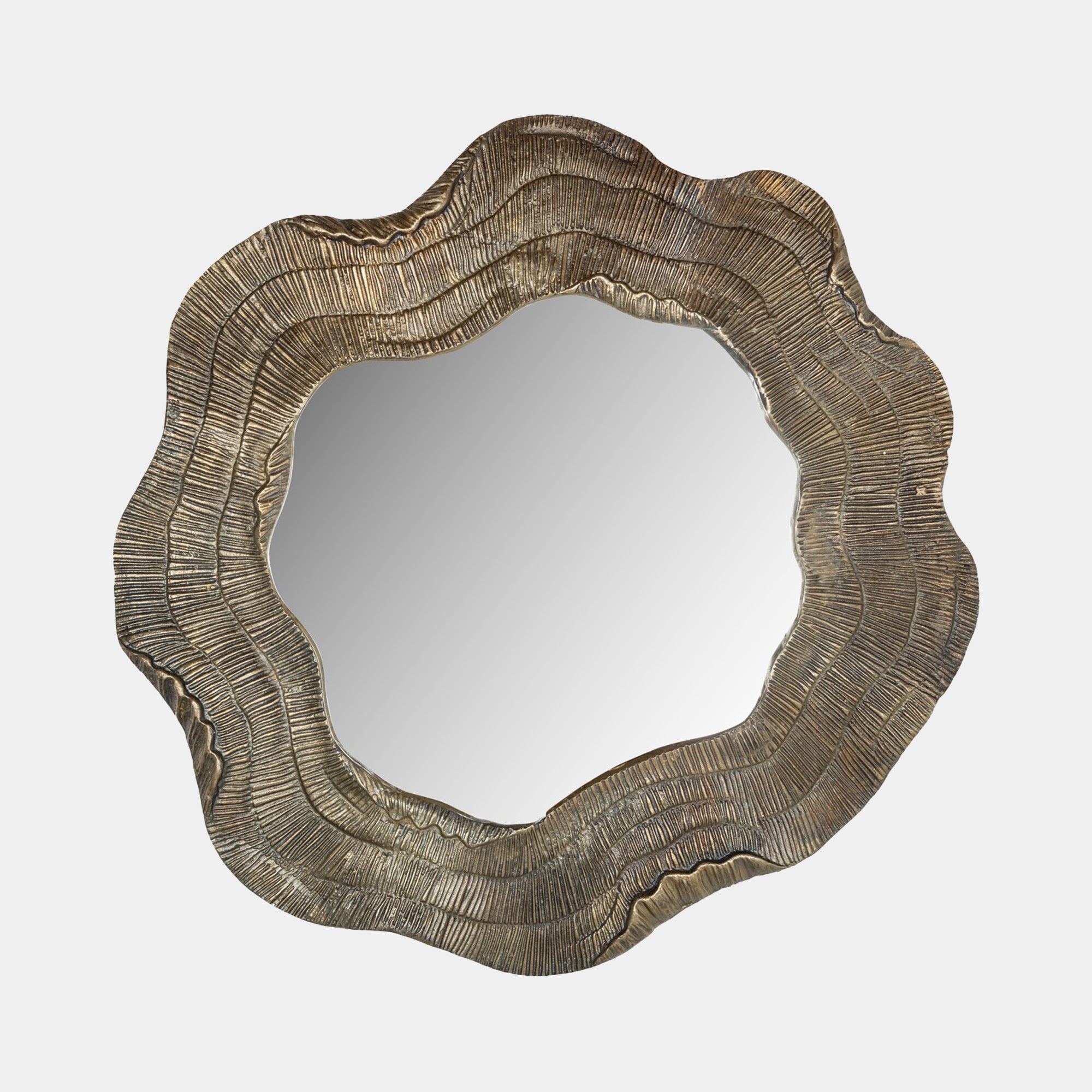 Oro Antique Gold - Ripple Wall Mirror