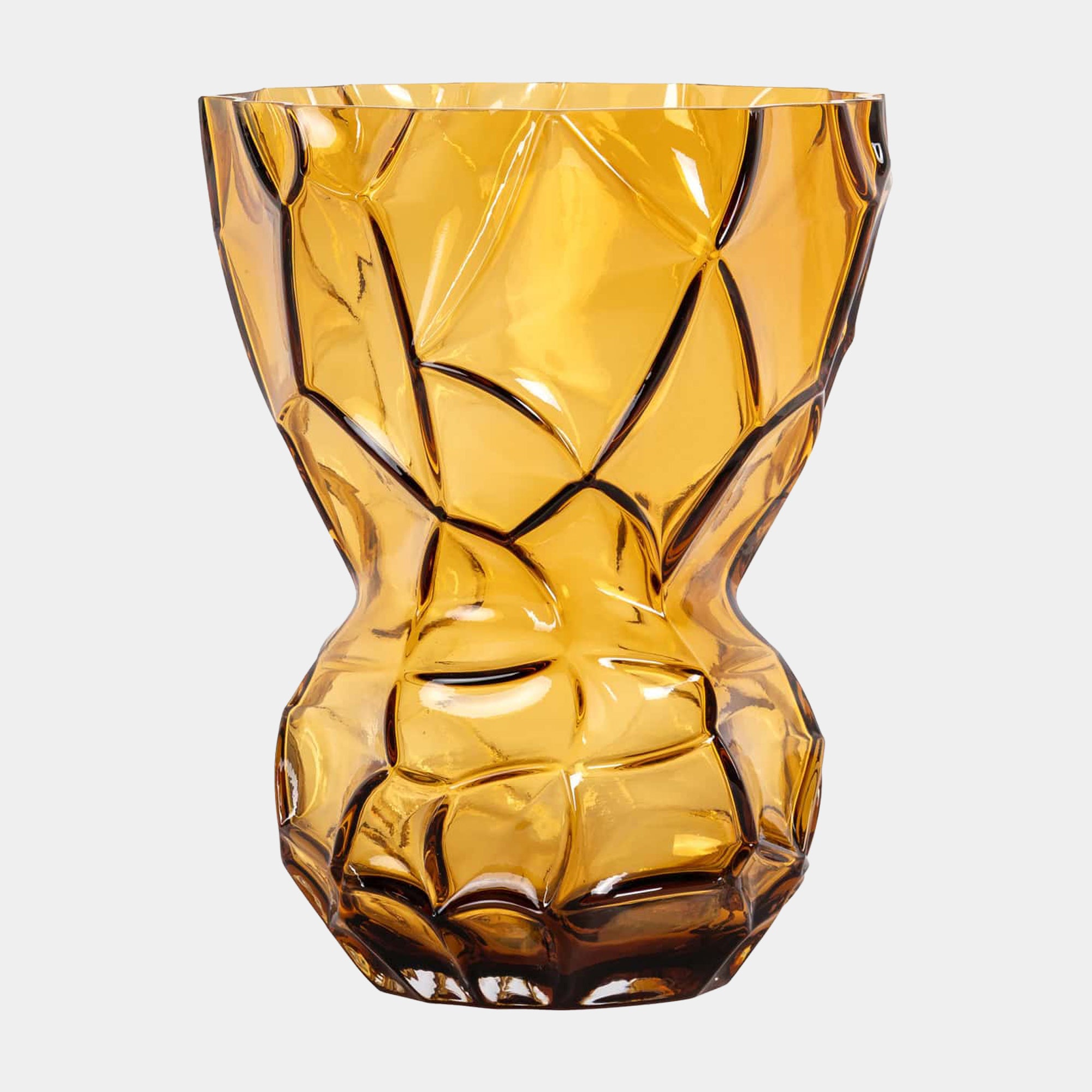 Mason - Glass Vase, Amber Large