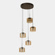 Hennesy Bronze - Pendant Cluster Ceiling Light, 5 Light