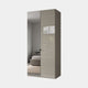 Florida - Wardrobe 100cm 2 Door 1 Left Mirror Pebble Grey