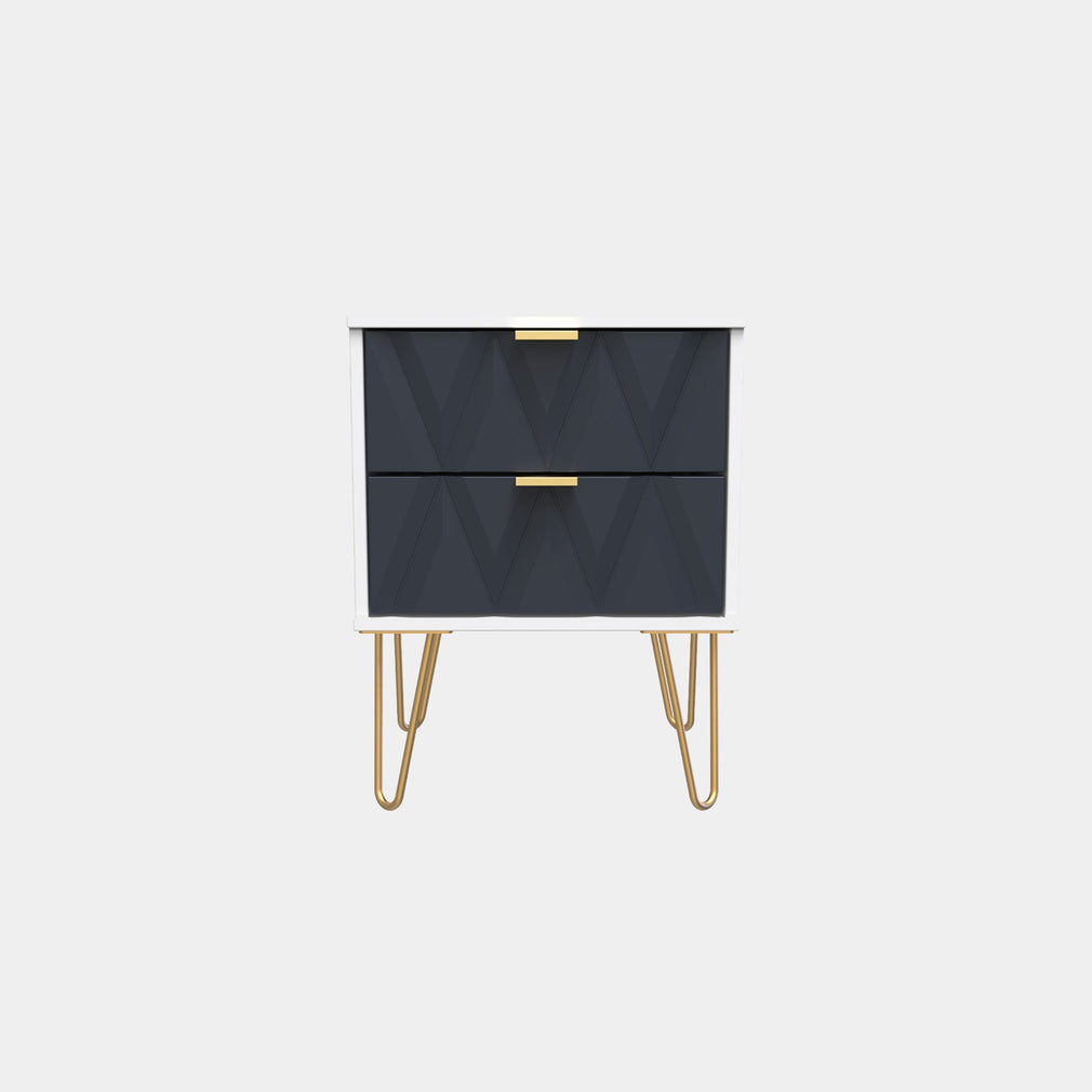 Jewel - 2 Drawer Bedside Table, Small