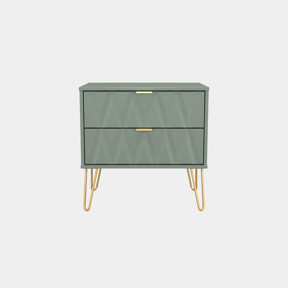 Jewel - 2 Drawer Bedside Table Reed Green & Reed Green