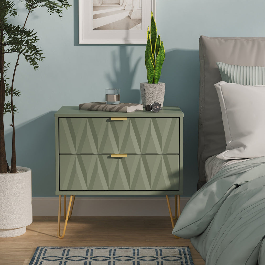 Jewel - 2 Drawer Bedside Table