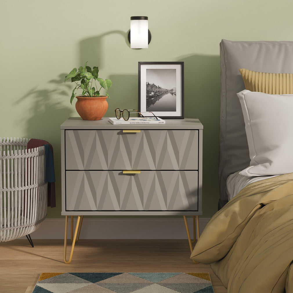 Jewel - 2 Drawer Bedside Table