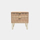 Jewel - 2 Drawer Bedside Table Bardalino Oak Fronts & Bardalino Oak Fronts