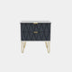 Jewel - 2 Drawer Bedside Table White Carcase & Indigo Fronts