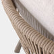 Mauritius - 3 Seat Garden Sofa Set, Champagne Aluminium & Rope Weave Effect