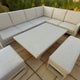 Mustique - Large Corner Garden Dining Set & Rising Table, Natural