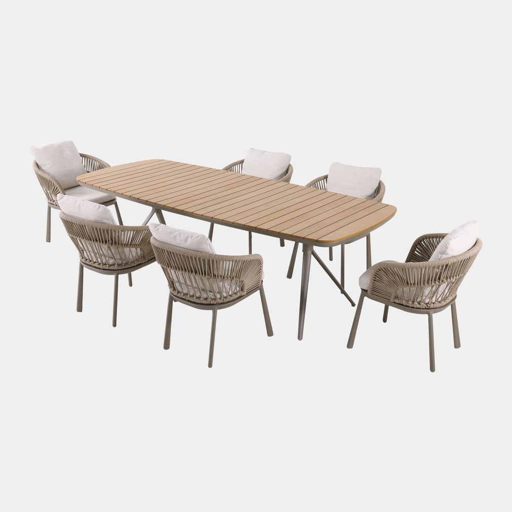 Mauritius - 6 Seat Rectangular Garden Dining Set
