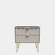 Jewel - 2 Drawer Bedside Table Mushroom Carcase & Mushroom Fronts