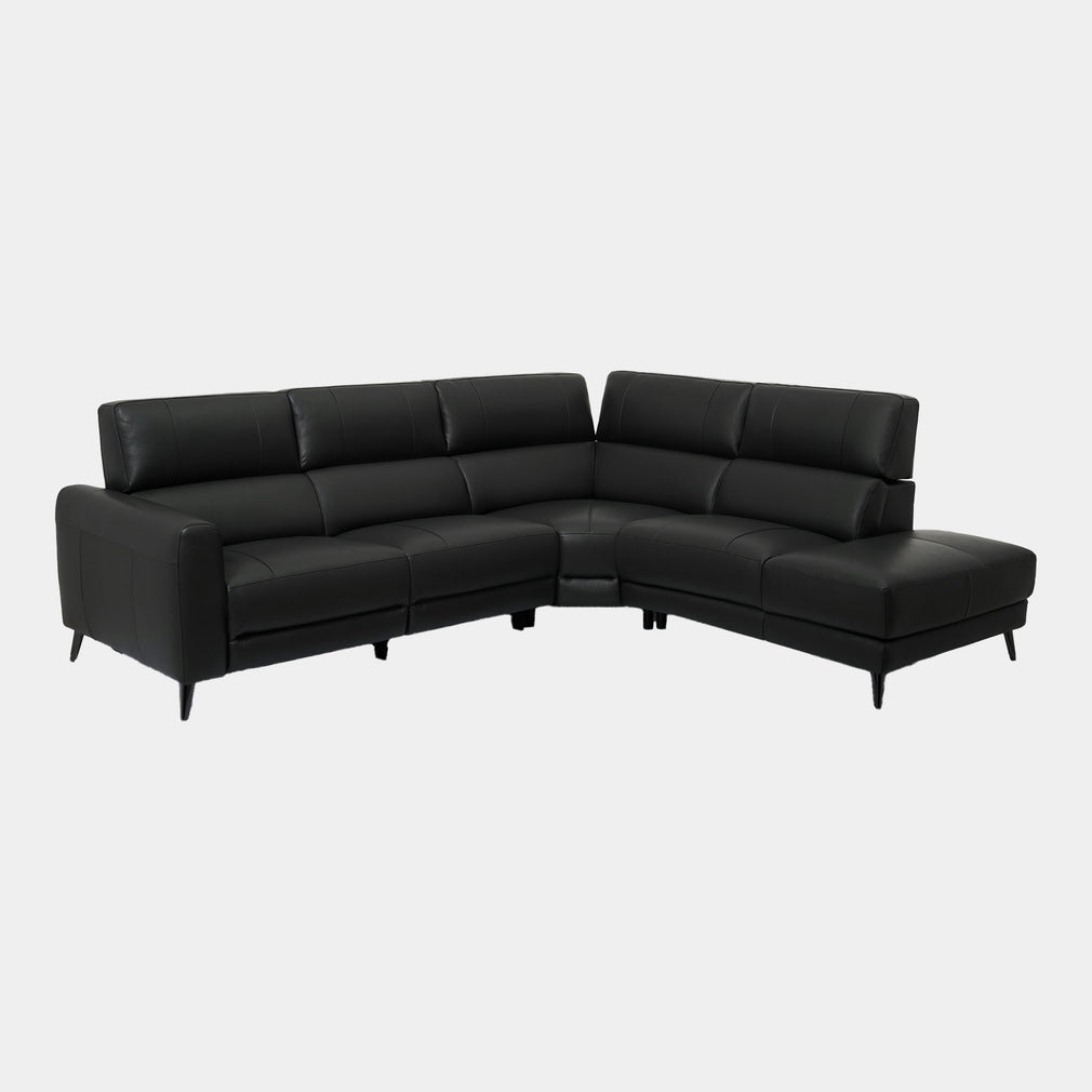 Hamilton - LHF Power Recliner Corner Sofa, Charcoal Leather