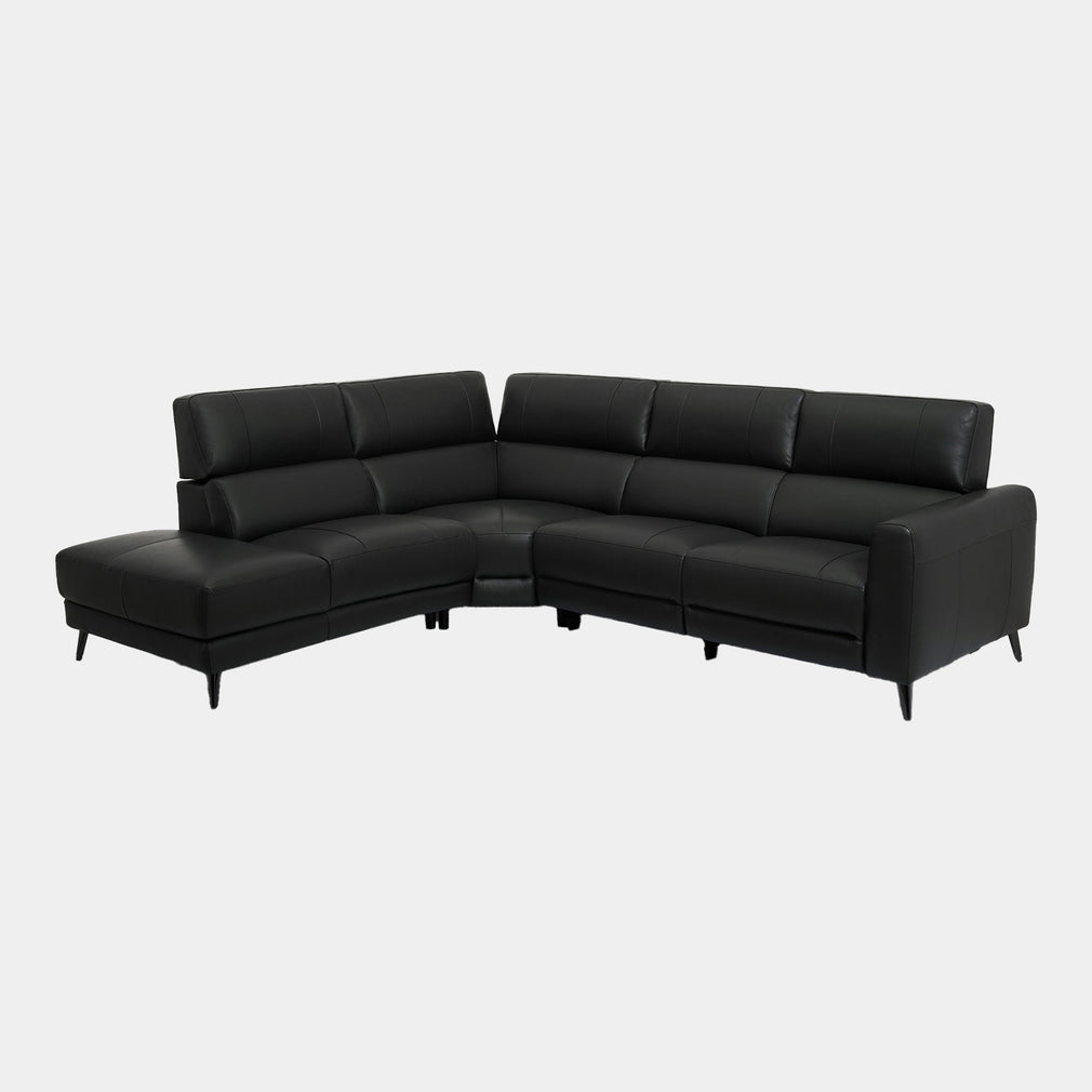 Hamilton - RHF Power Recliner Corner Sofa, Charcoal Leather