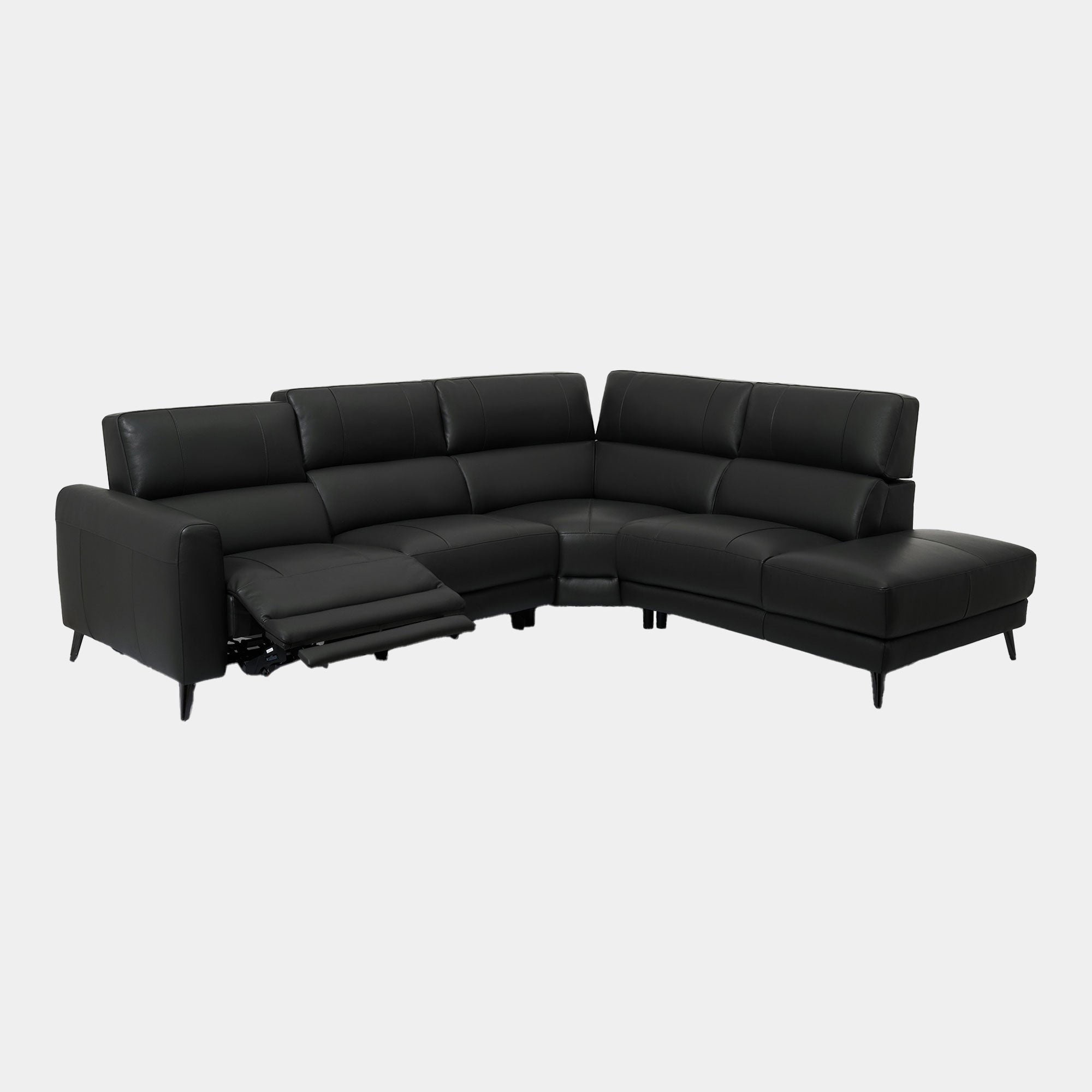 Hamilton - LHF Power Recliner Corner Sofa, Charcoal Leather