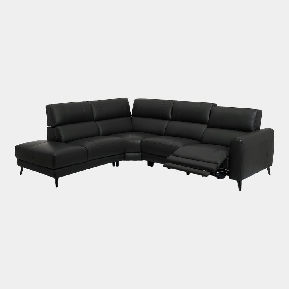 Hamilton - RHF Power Recliner Corner Sofa, Charcoal Leather