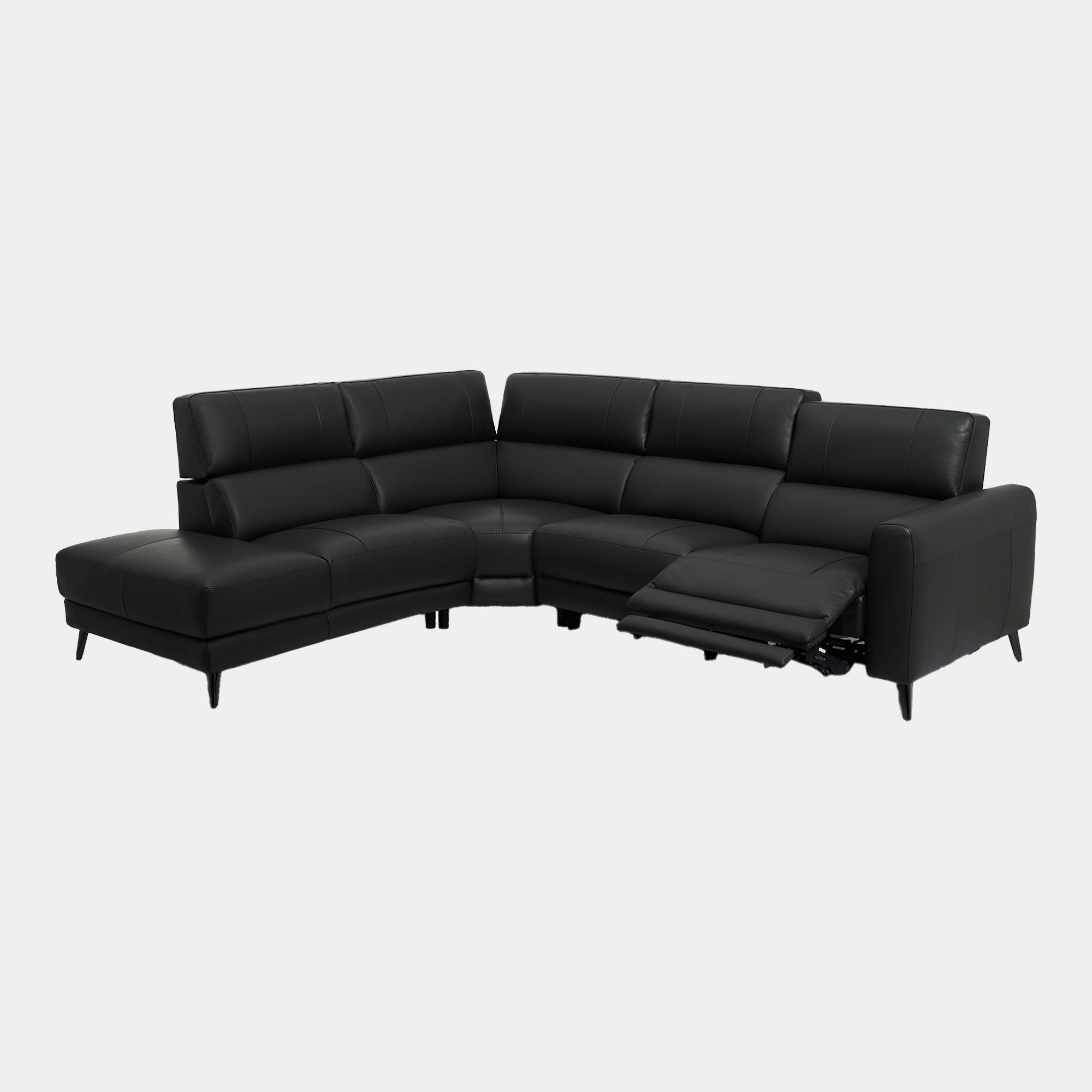 Hamilton - RHF Power Recliner Corner Sofa, Charcoal Leather