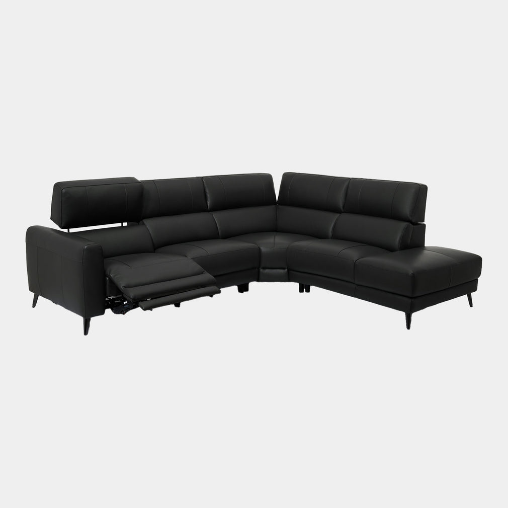 Hamilton - LHF Power Recliner Corner Sofa, Charcoal Leather