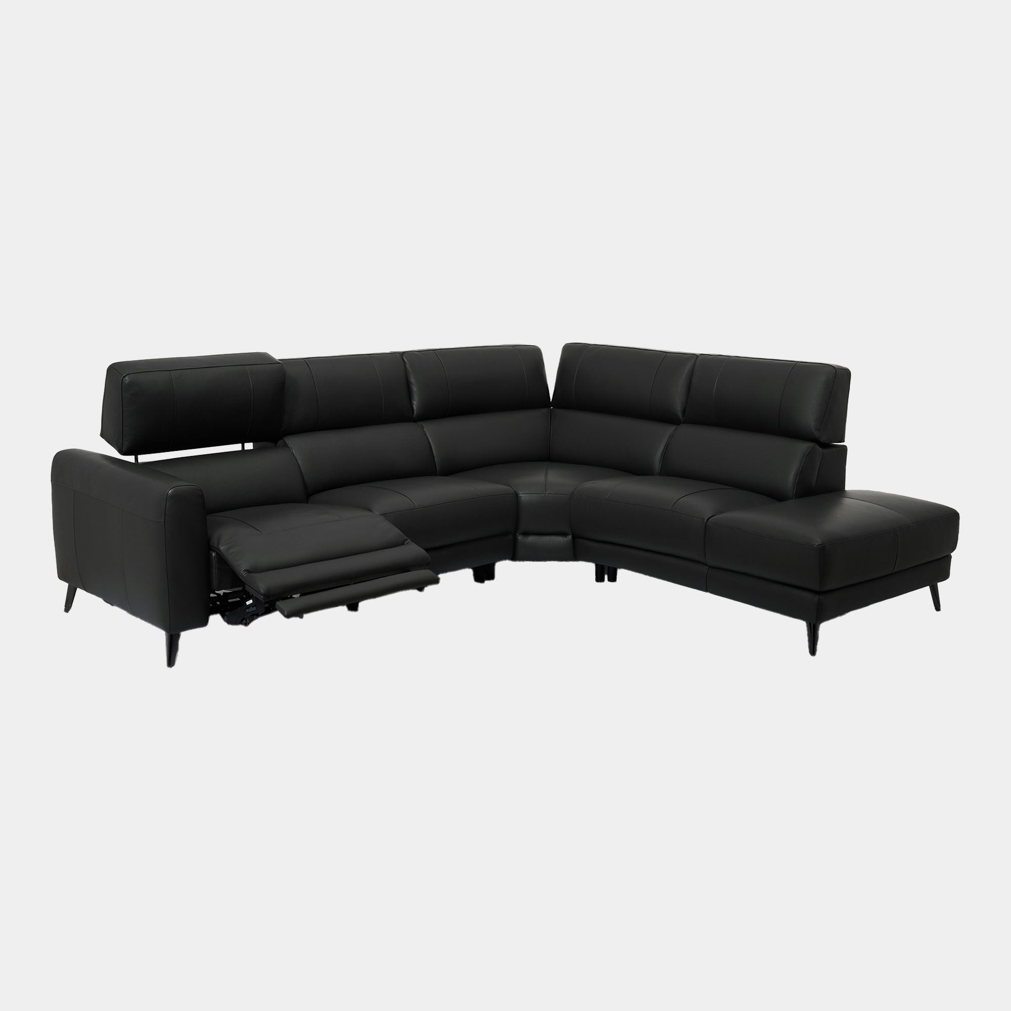 Hamilton - LHF Power Recliner Corner Sofa, Charcoal Leather