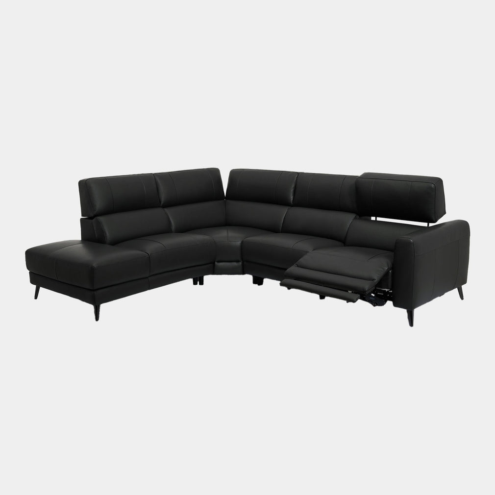 Hamilton - RHF Power Recliner Corner Sofa, Charcoal Leather