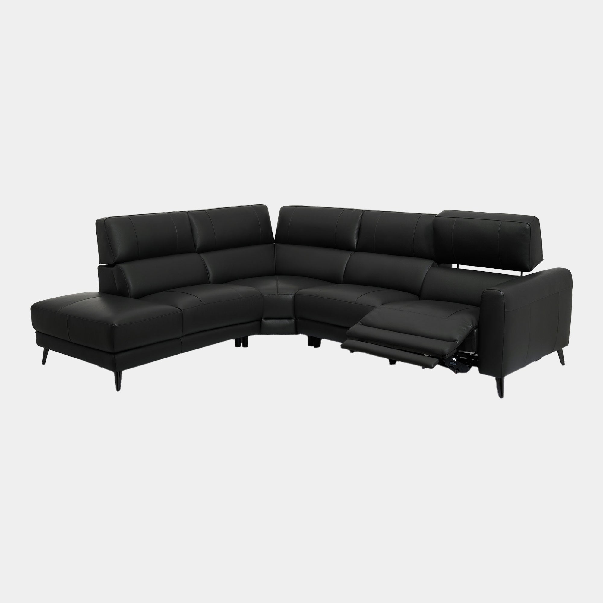 Hamilton - RHF Power Recliner Corner Sofa, Charcoal Leather