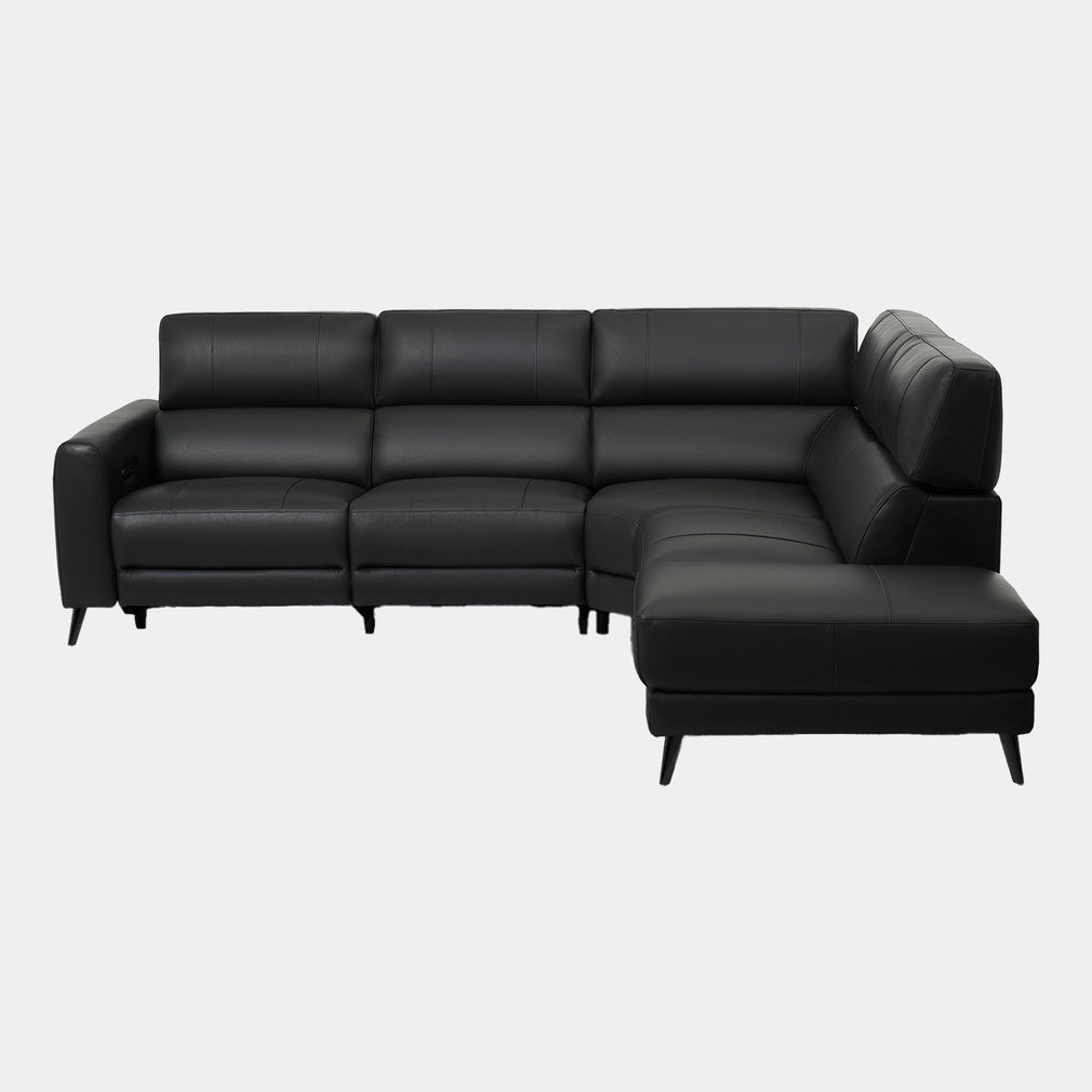 Hamilton - LHF Power Recliner Corner Sofa, Charcoal Leather