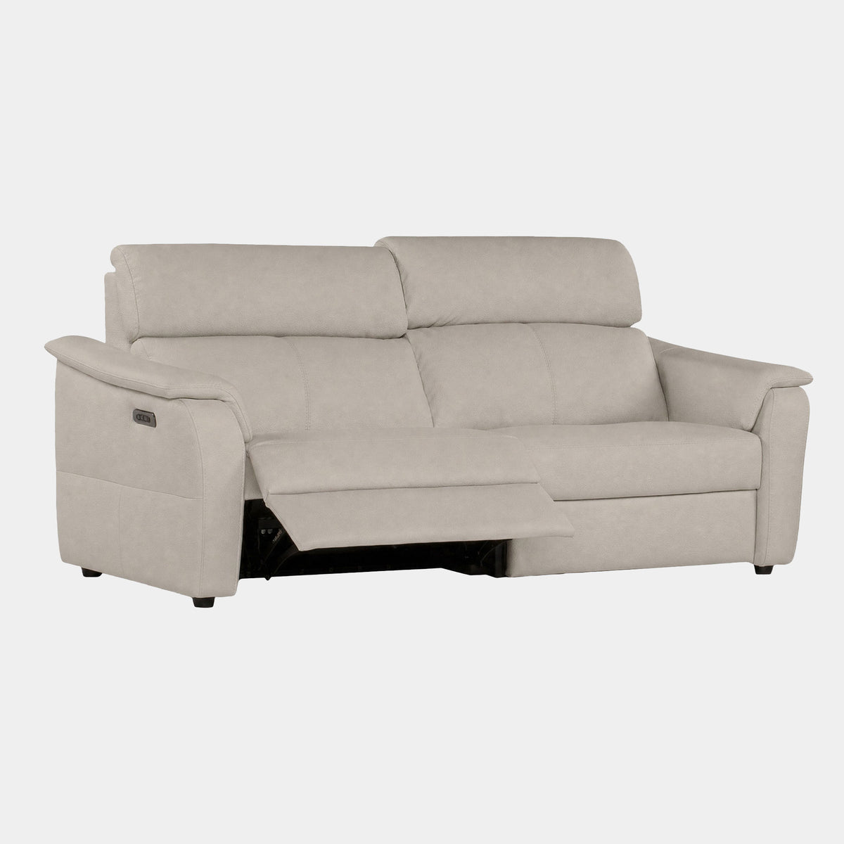 Rimini - Large 3 Seat Power Recliner Sofa with Adjustable Headrest & Lumbar, Fango Leather
