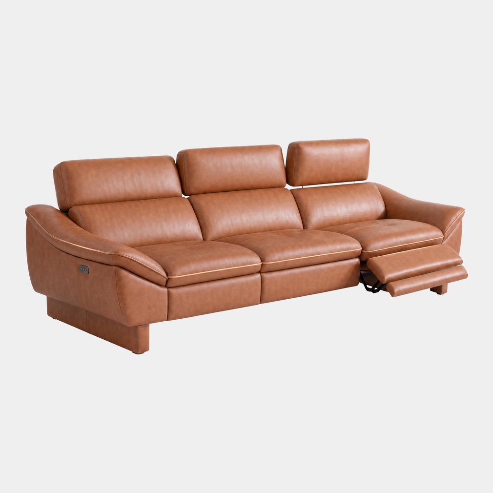 Positano - 3 Seat Triple Power Recliner Sofa, Leather