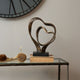 Antique - Bronze Heart Sculpture