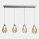 Barlett Bronze - Bar Pendant Ceiling Light, 4 Light