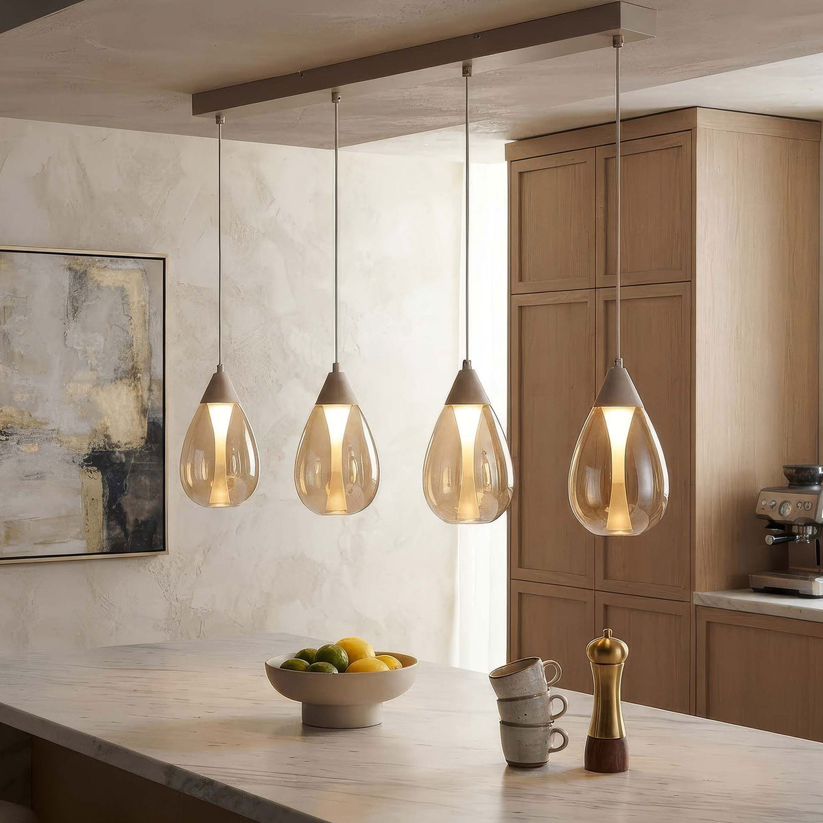 Barlett Bronze - Bar Pendant Ceiling Light, 4 Light