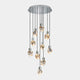 Gem Silver - LED Pendant Ceiling Light, 10 Light