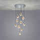Gem Silver - LED Pendant Ceiling Light, 10 Light