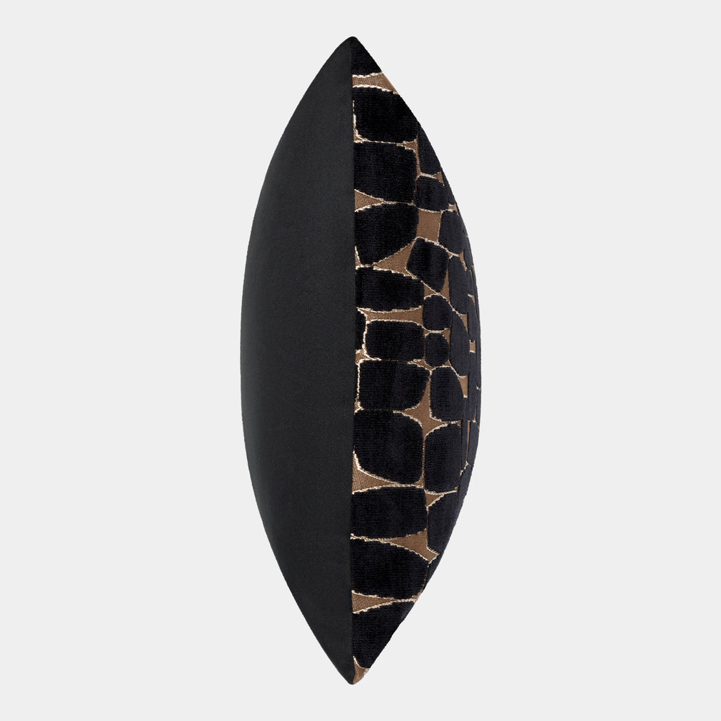 Olten - Black & Gold Velvet Cushion 45x45cm