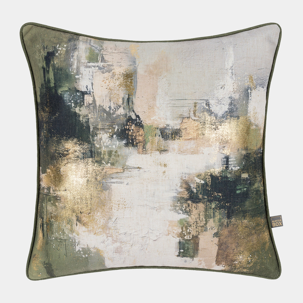 Willow - Green & Gold Cushion 50x50cm