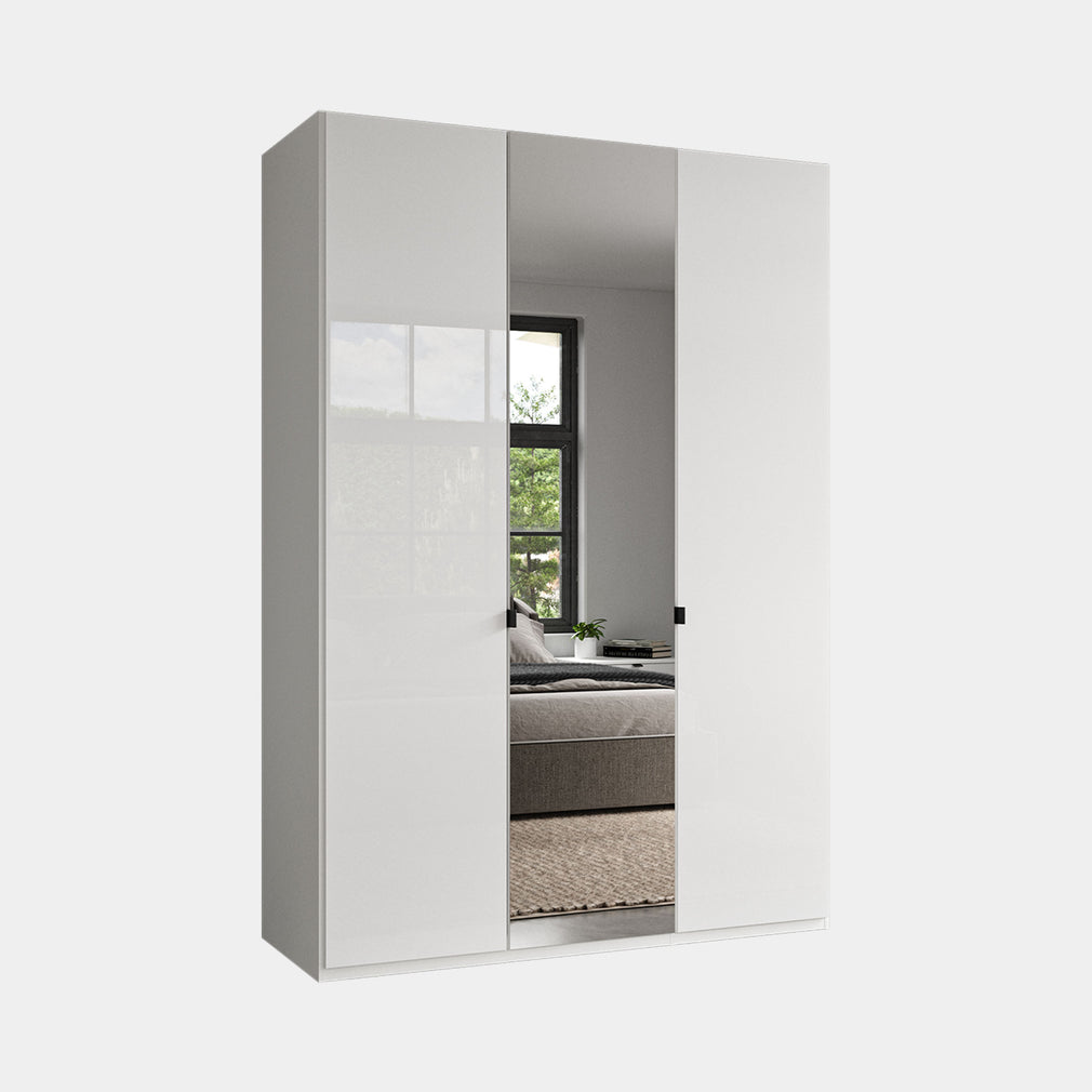 Florida - Wardrobe 150cm 3 Door 1 Mirror White