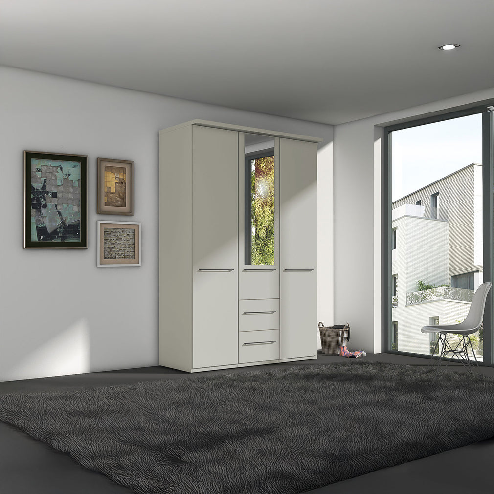 Fitzroy - 3 Door 2 Drawer Combi Mirrored Wardrobe