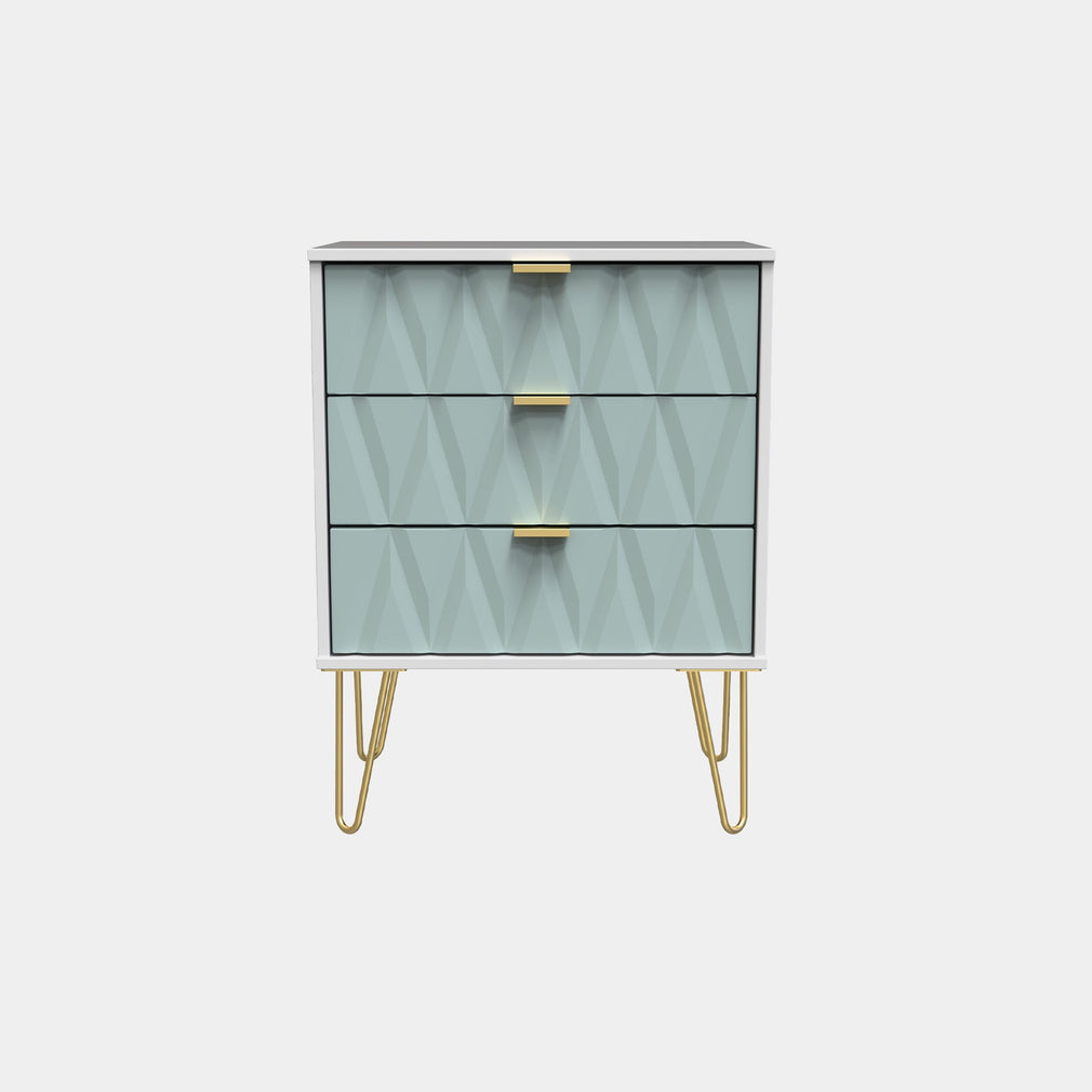 Jewel - 3 Drawer Bedside Table, Small