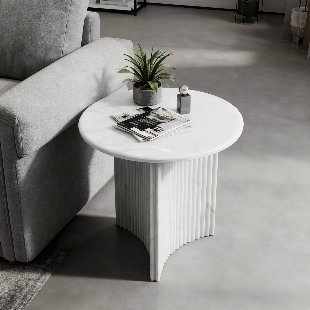 Cloud - Marble Effect Lamp Table