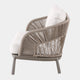 Mauritius - 3 Seat Garden Sofa Set, Champagne Aluminium & Rope Weave Effect