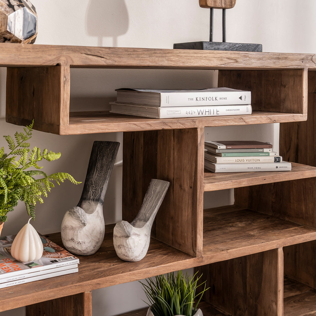 Java - Low Room Divider Shelf, Wood