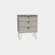 Jewel - 3 Drawer Chest of Drawers, Midi Mushroom Carcase & Mushroom Fronts