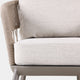 Mauritius - 3 Seat Garden Sofa Set, Champagne Aluminium & Rope Weave Effect