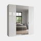 Florida - Wardrobe 200cm 4 Door 2 Mirror White
