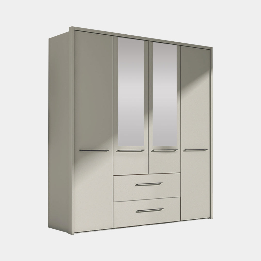 Fitzroy - 4 Door 2 Drawer Combi Mirrored Wardrobe