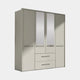 Fitzroy - 4 Door 2 Drawer Combi Mirrored Wardrobe